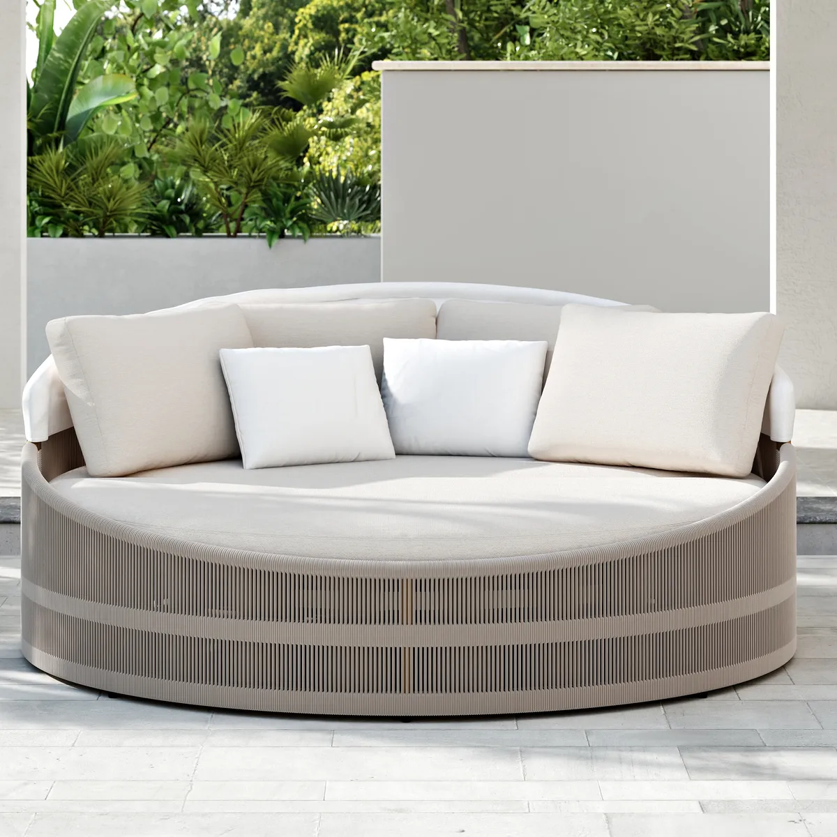 Costra Weatherproof Round Patio Daybed with Adjustable Canopy — image 14