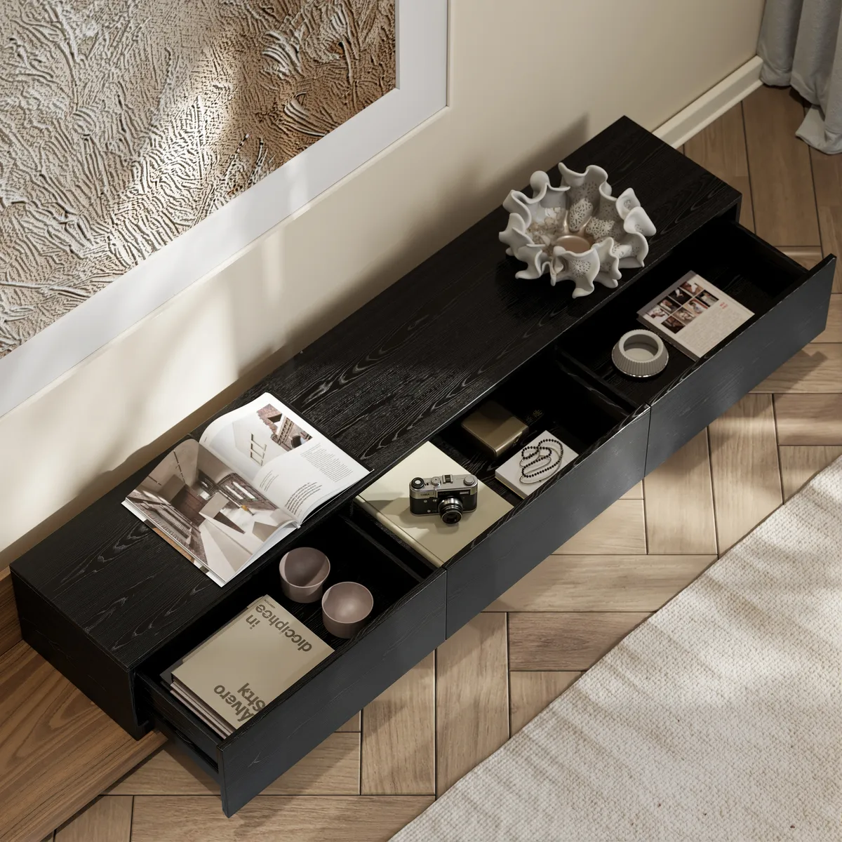 Rectangle Wood Extendable TV Stand — image 6