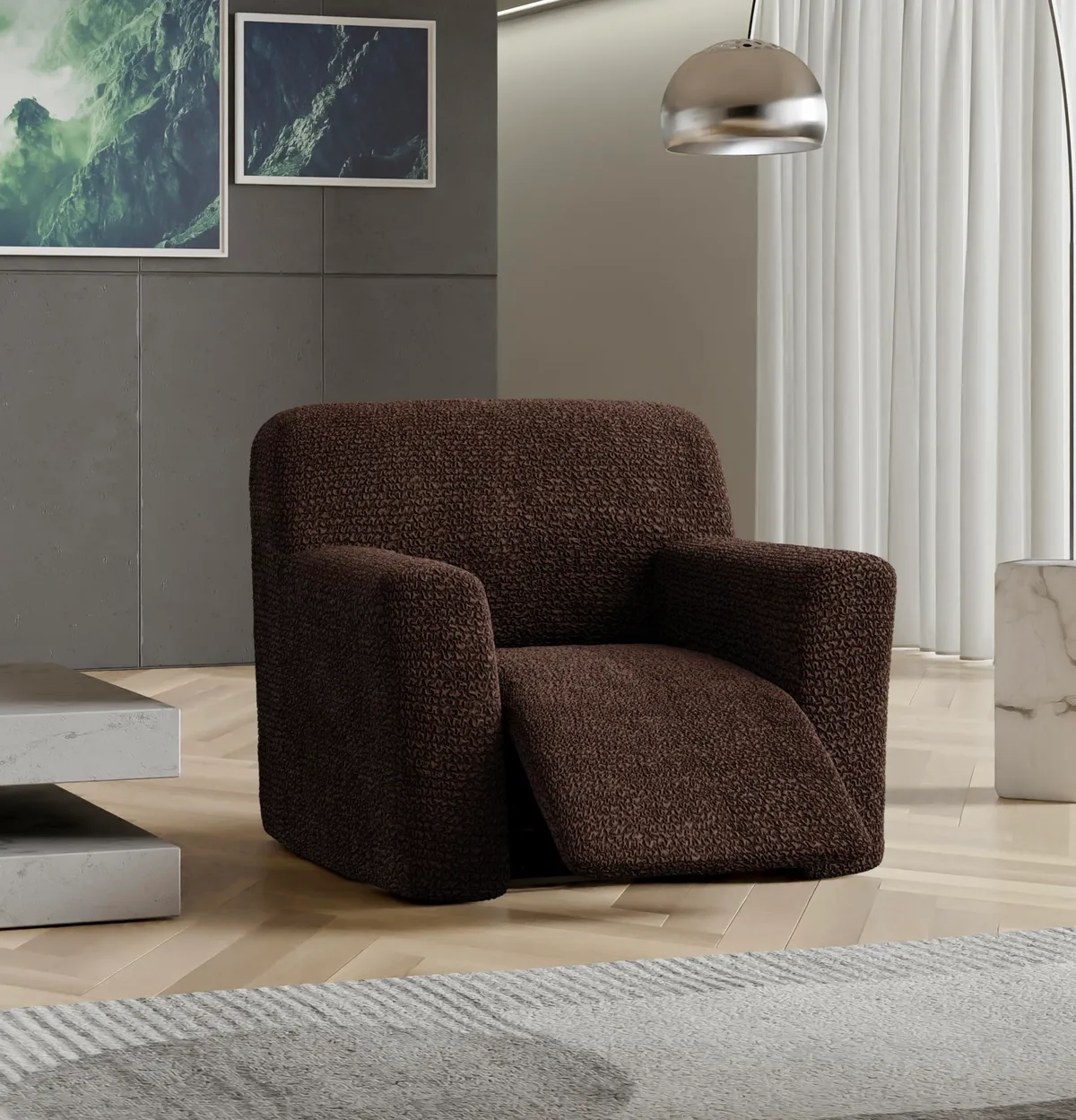 Recliner Chair Slipcover - 1-Piece Furniture Protector - Form Fit, Machine Washable -MicrofibraCollection — image 18