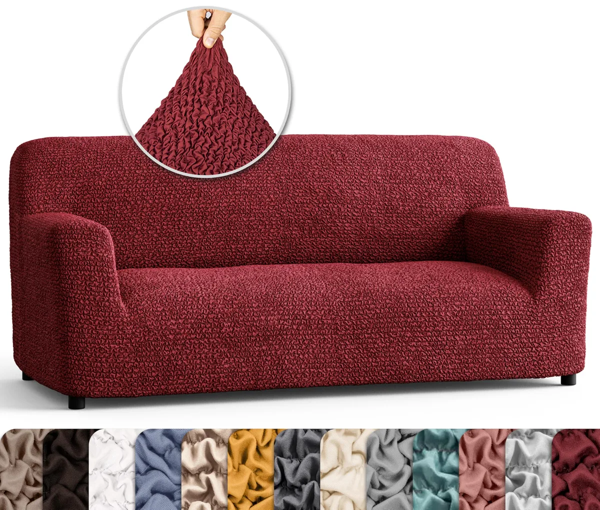 Sofa Slipcovers - 1-Piece Furniture Protector - Form Fit, Machine Washable -MicrofibraCollection — image 23