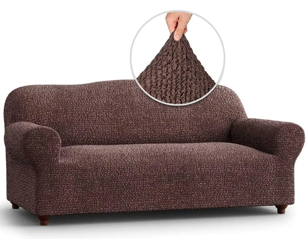 Sofa Slipcovers - 1-Piece Furniture Protector - Form Fit, Machine Washable - CottonRich Collection — image 12