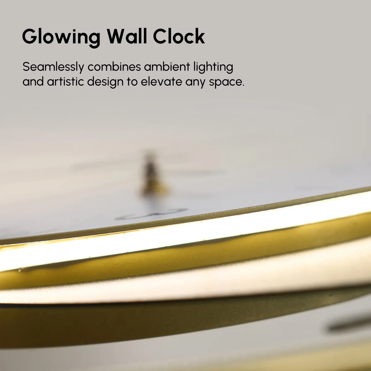 30" Modern Metal Wall Clock with Dimmable LED Light and Remote Control — image 5