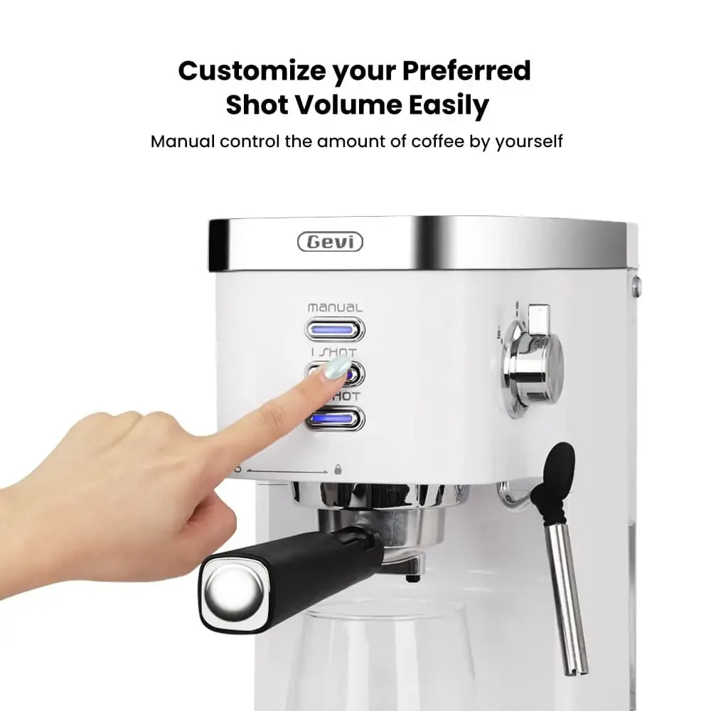 GEVI Espresso and Cappuccino Maker with Milk Frother and Steam Wand ECME0 — image 3