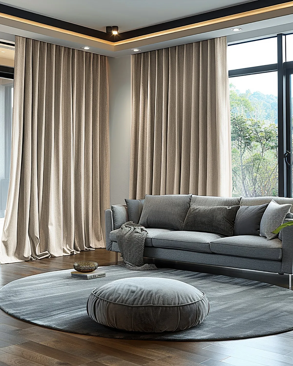 Quinn 4 Layers OEKO Heavyweight Soundproof Thermal 100% Blackout Velvet Custom Curtain