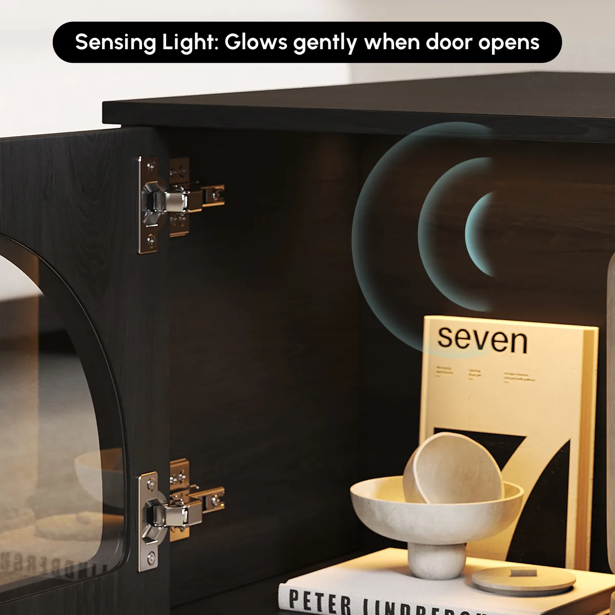 Arune Arched Glass Coffee Table Modern — image 10
