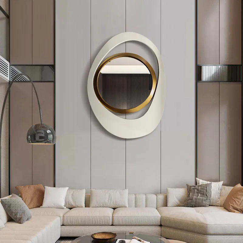 Abstract Wall Mirror, Matte Black and Gold, Horizontal or Vertical — image 25