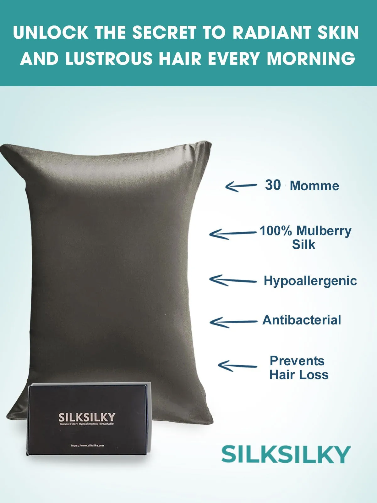 30Momme Luxurious 100% Silk Pillowcase - Envelope — image 5