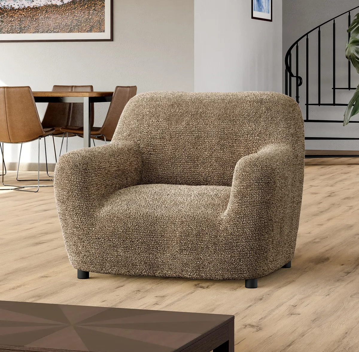 Armchair Slipcovers - 1-Piece Furniture Protector - Form Fit, Machine Washable -Microfibra PrintedCollection — image 5