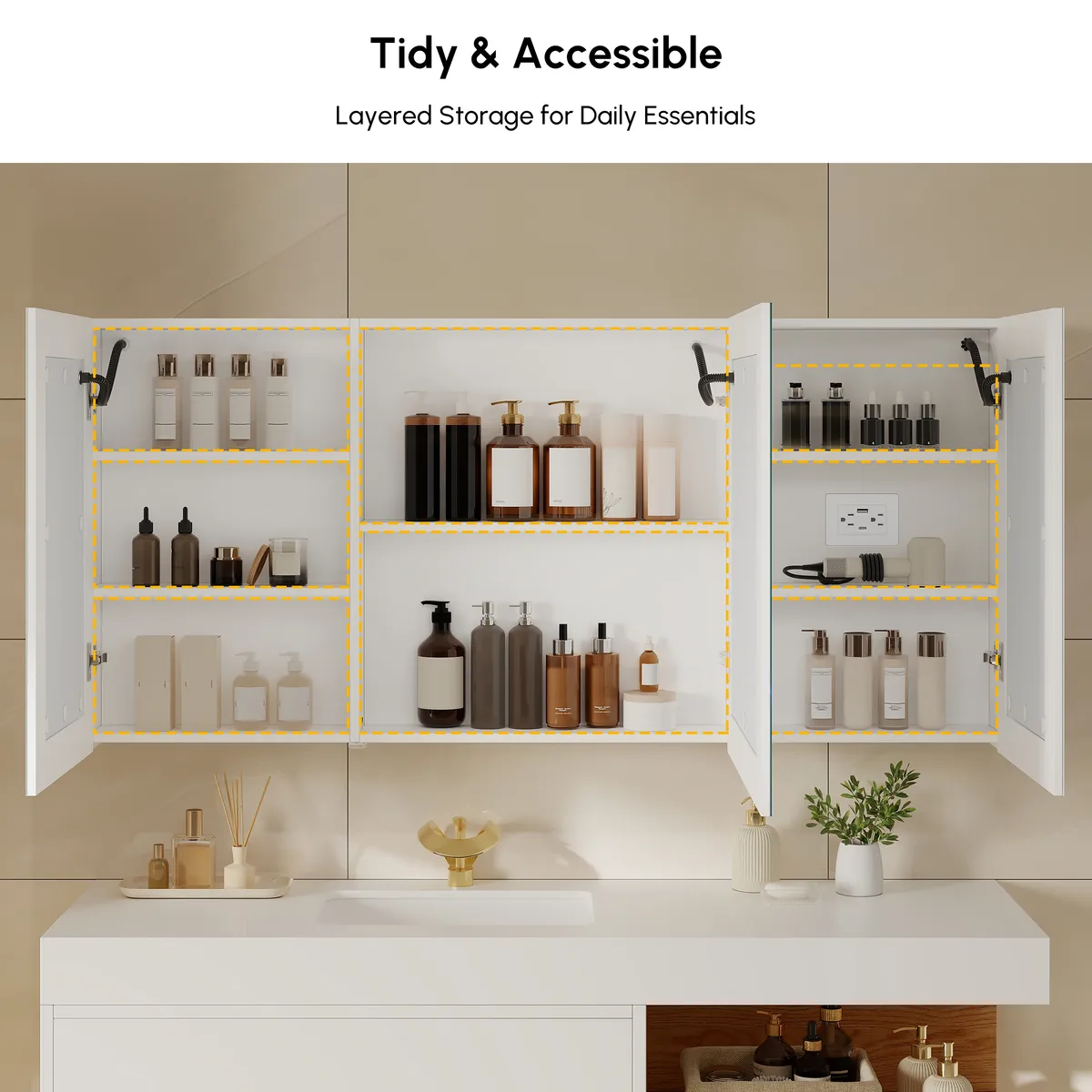 59" LED Bathroom Medicine Cabinet — image 4