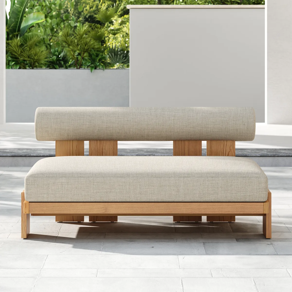 4 PCS Teak Outdoor Sofa Set Modern Yard & Patio Furniture for 4 Person — image 3