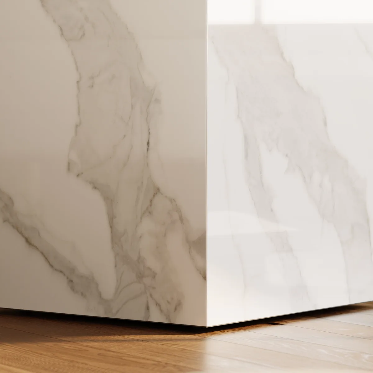 White Sintered?Stone Plinth Pedestal Plant Stand & Side Table — image 7