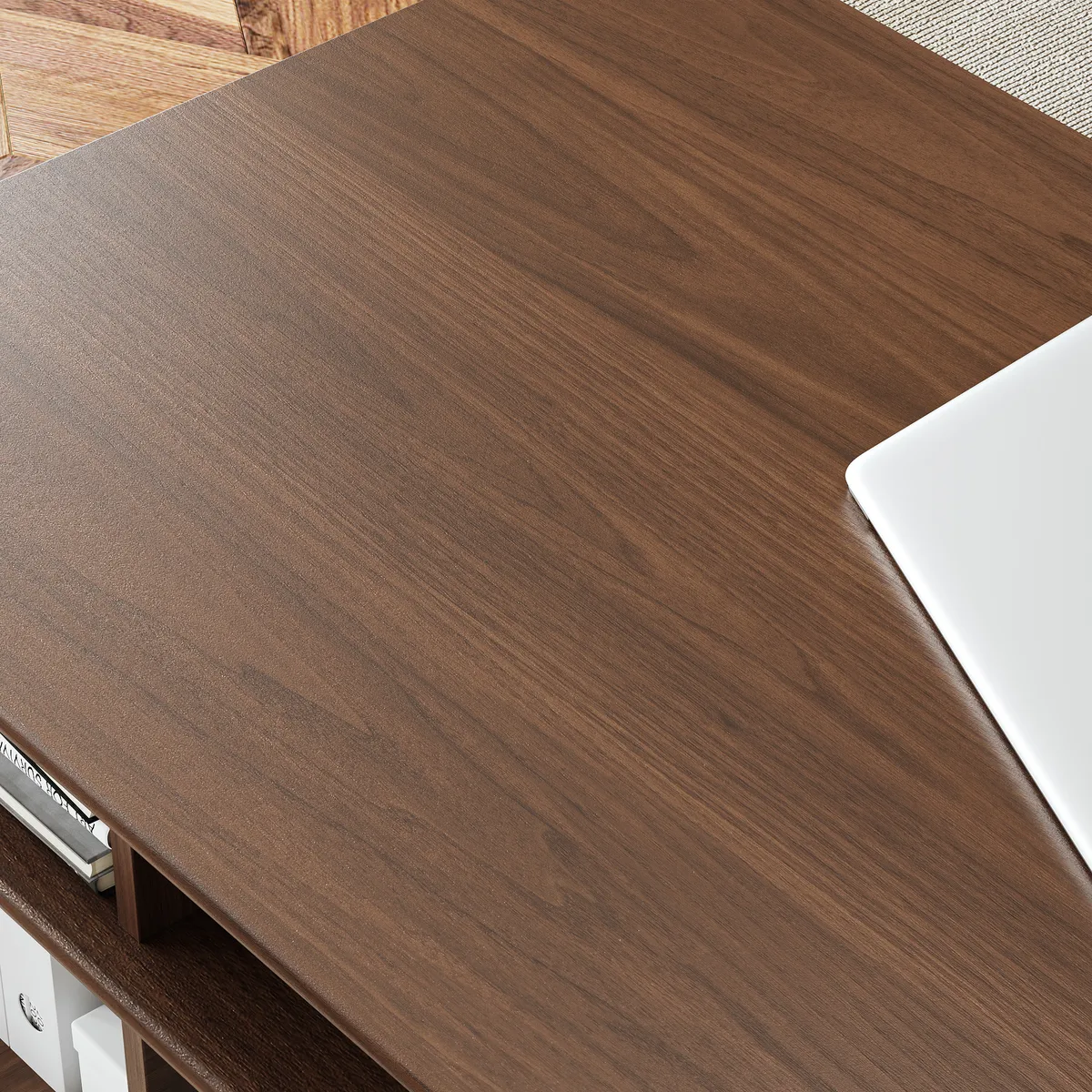 Mid-Century Solid Wood Home Office Desk with 6 Drawers — image 29