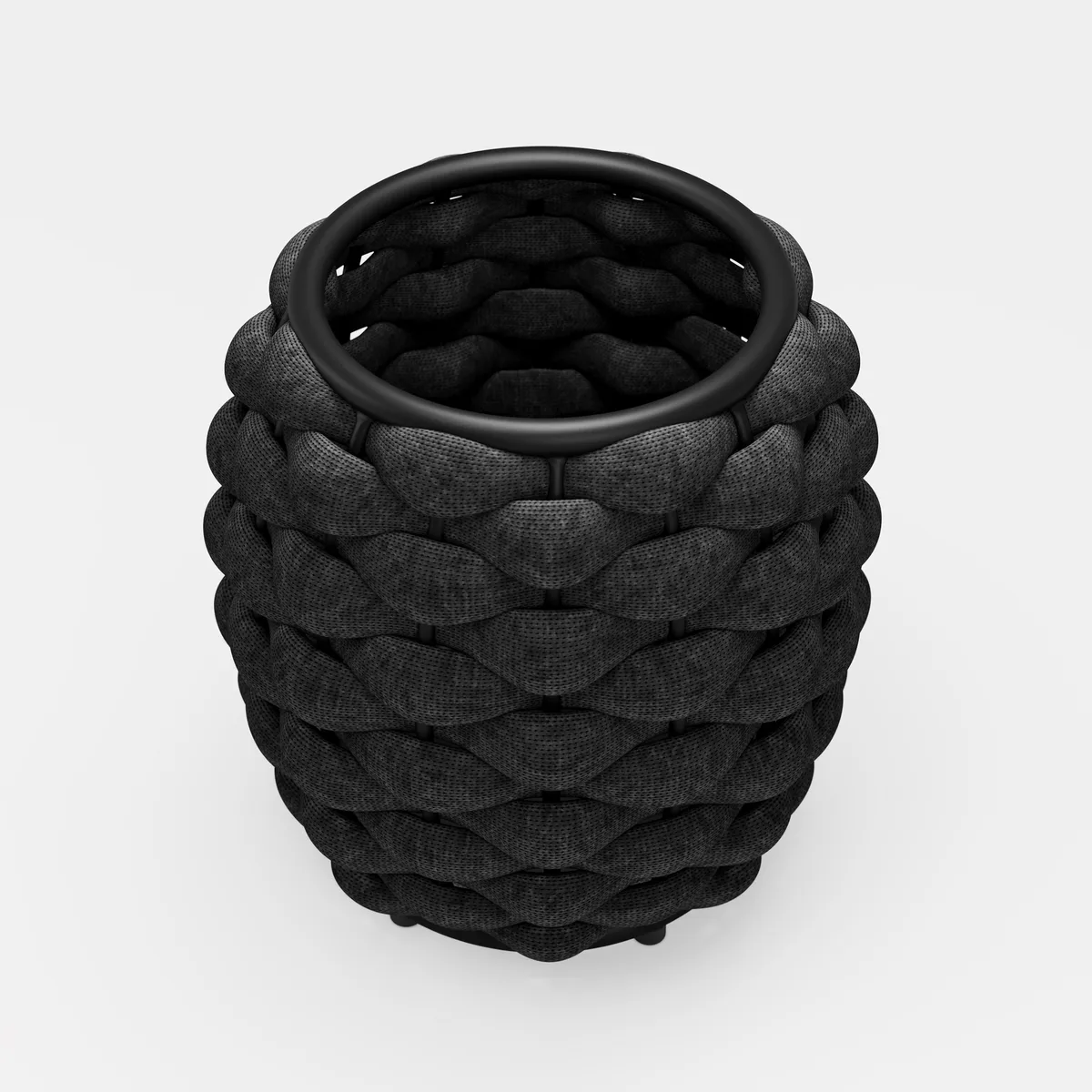 Cocaro Outdoor Rope-Woven Side Table with Storage & Slate Top in Dark — image 9