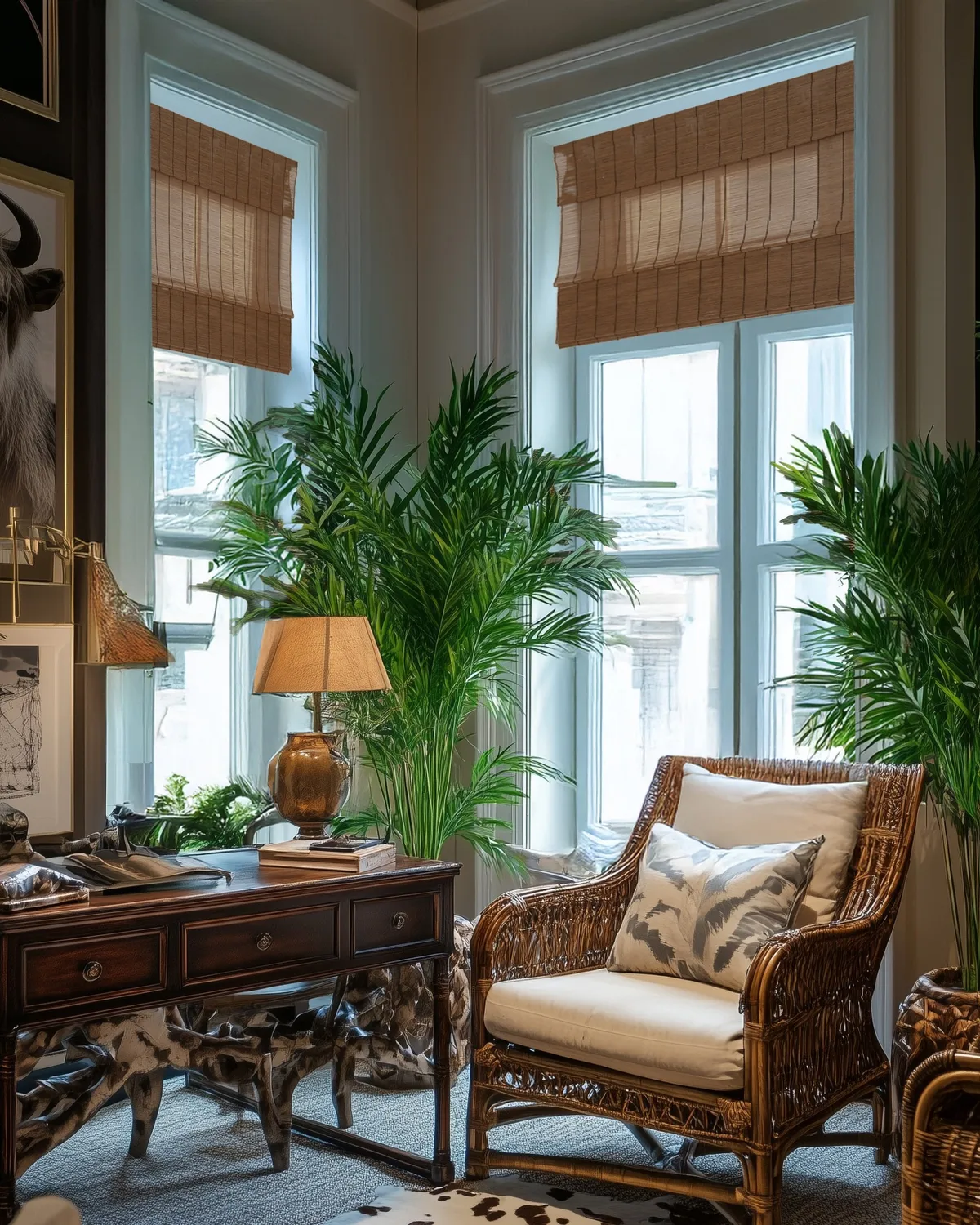 Toni Bamboo Woven Shade - Tan — image 4