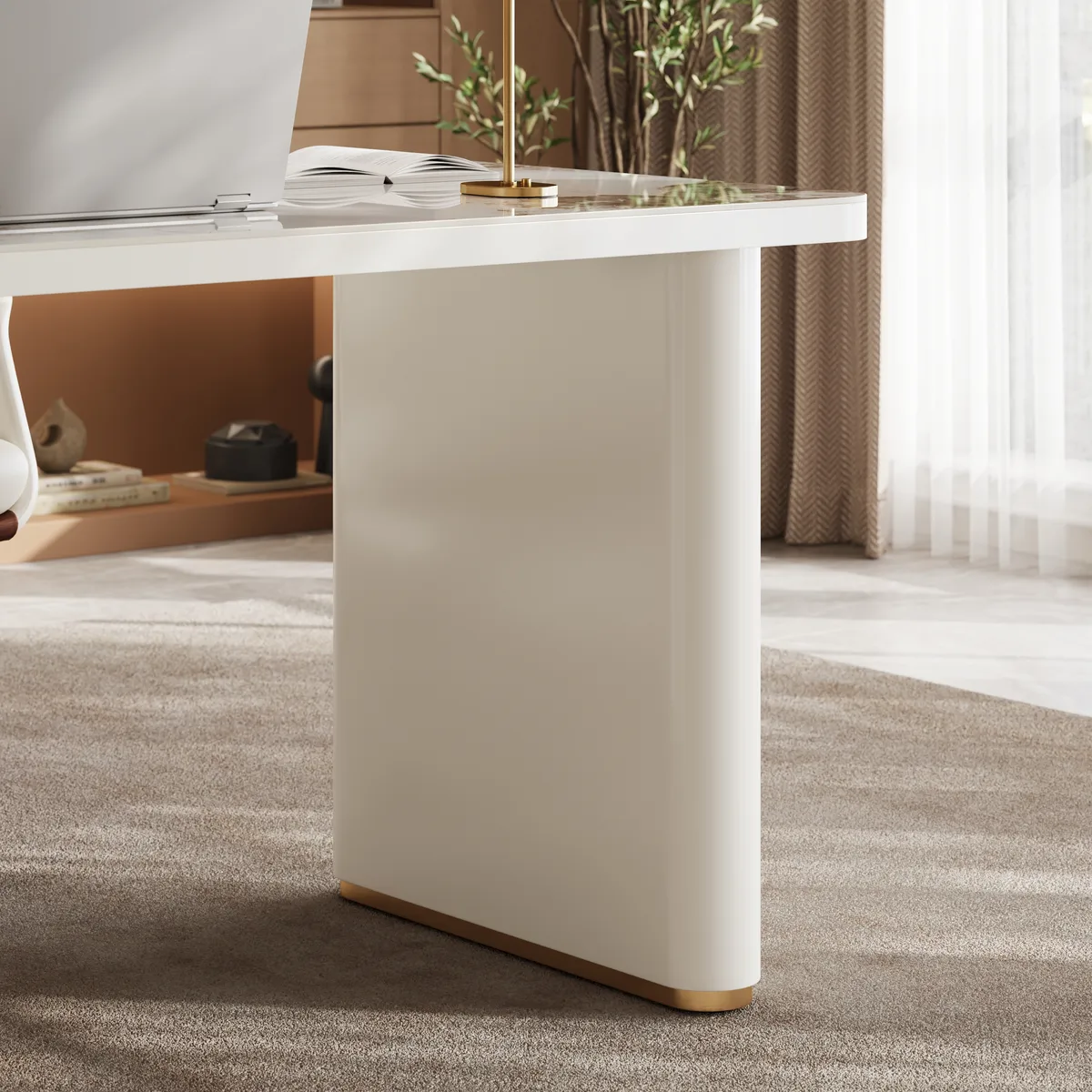 Artis 71" L-Shaped Sintered Stone Top Executive Desk with Right Hand Return — image 9