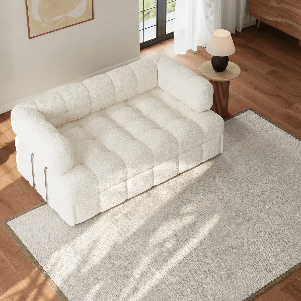 76" Queen Boucle Pull-out Sofa — image 15
