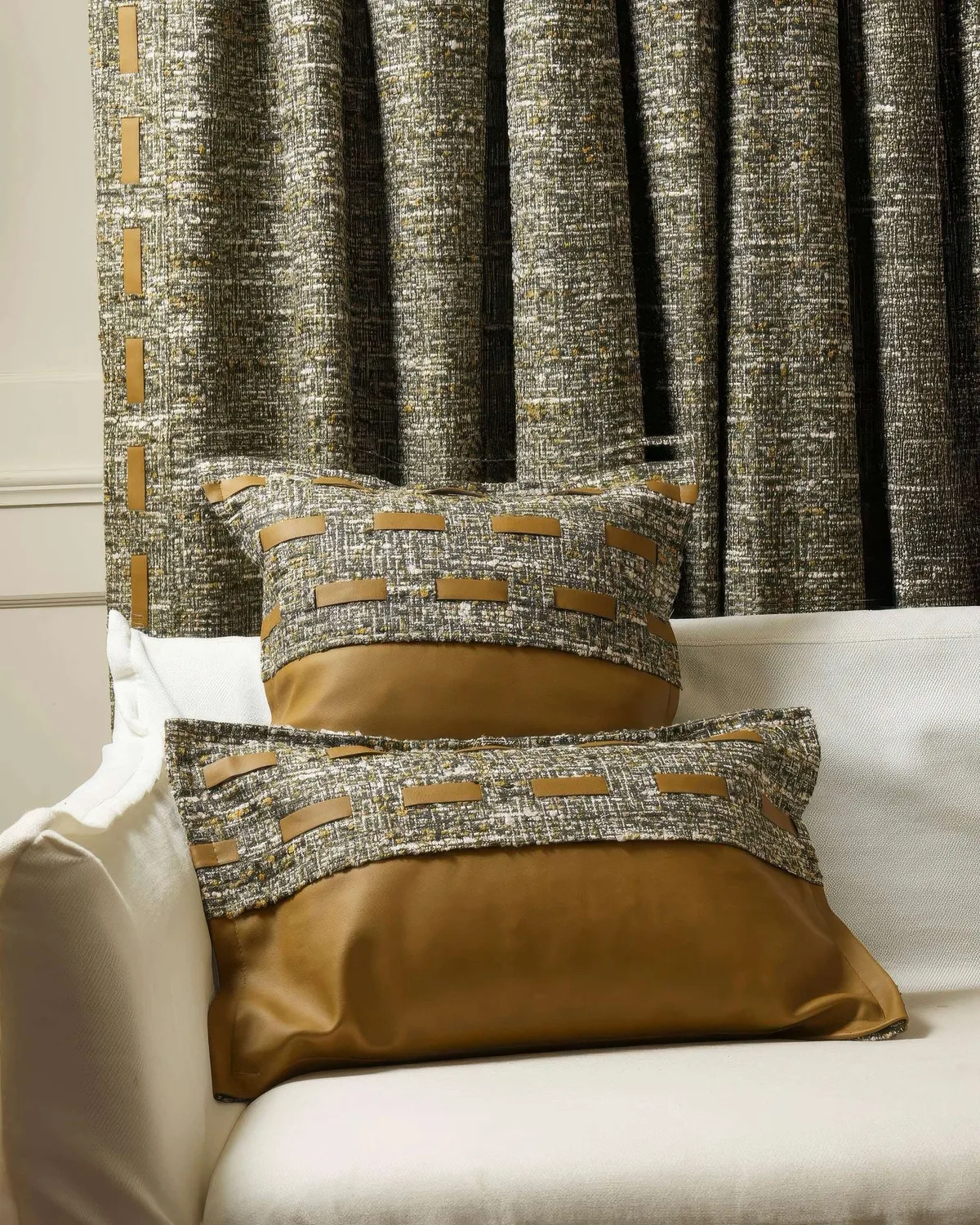 Juliette Textured Faux Leather Throw Pillowcase — image 10