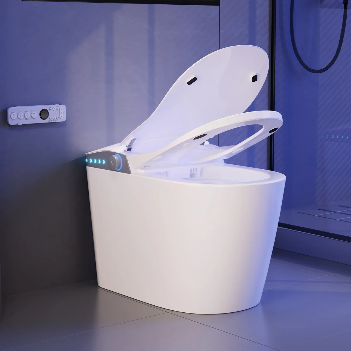 Smart Bidet Toilet with Auto Flush, Heated Seat, Built-in aromatherapy & UV Sterilization — image 2