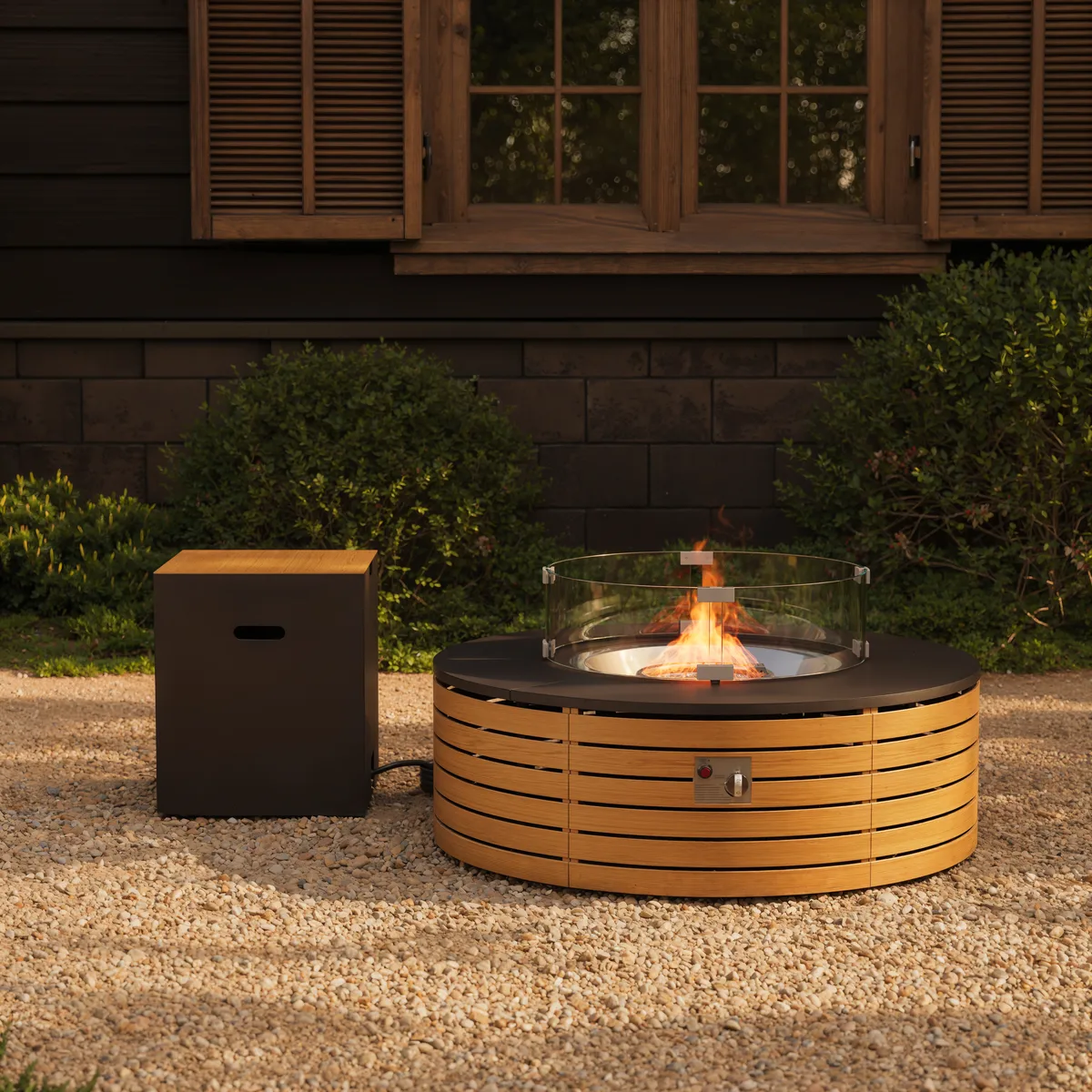 Tevara 39" Round Smokeless Propane Patio Fire Pit Table All Weather — image 4