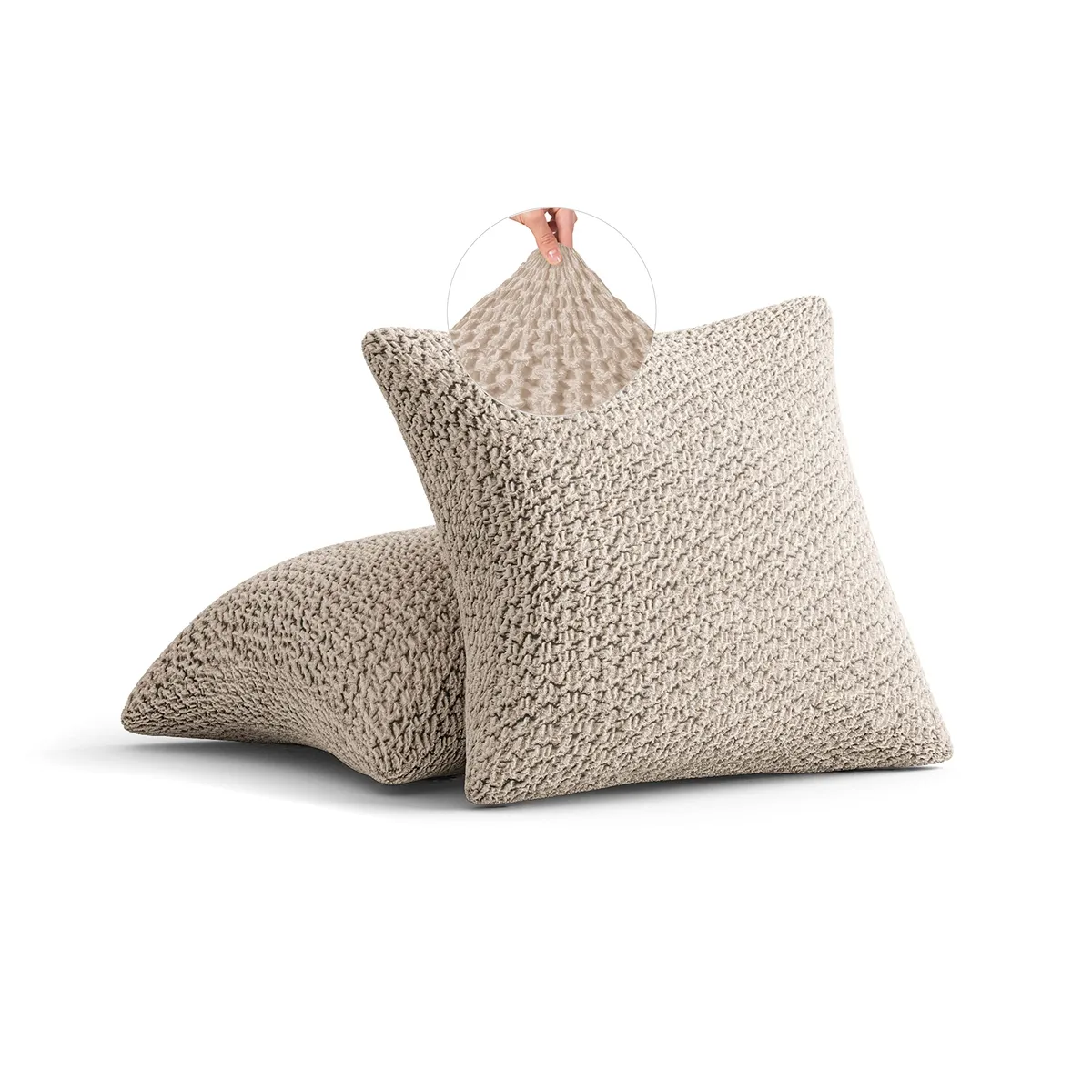 Pillow Slipcovers - 1-Piece Furniture Protector - Form Fit, Machine Washable -VelvetCollection