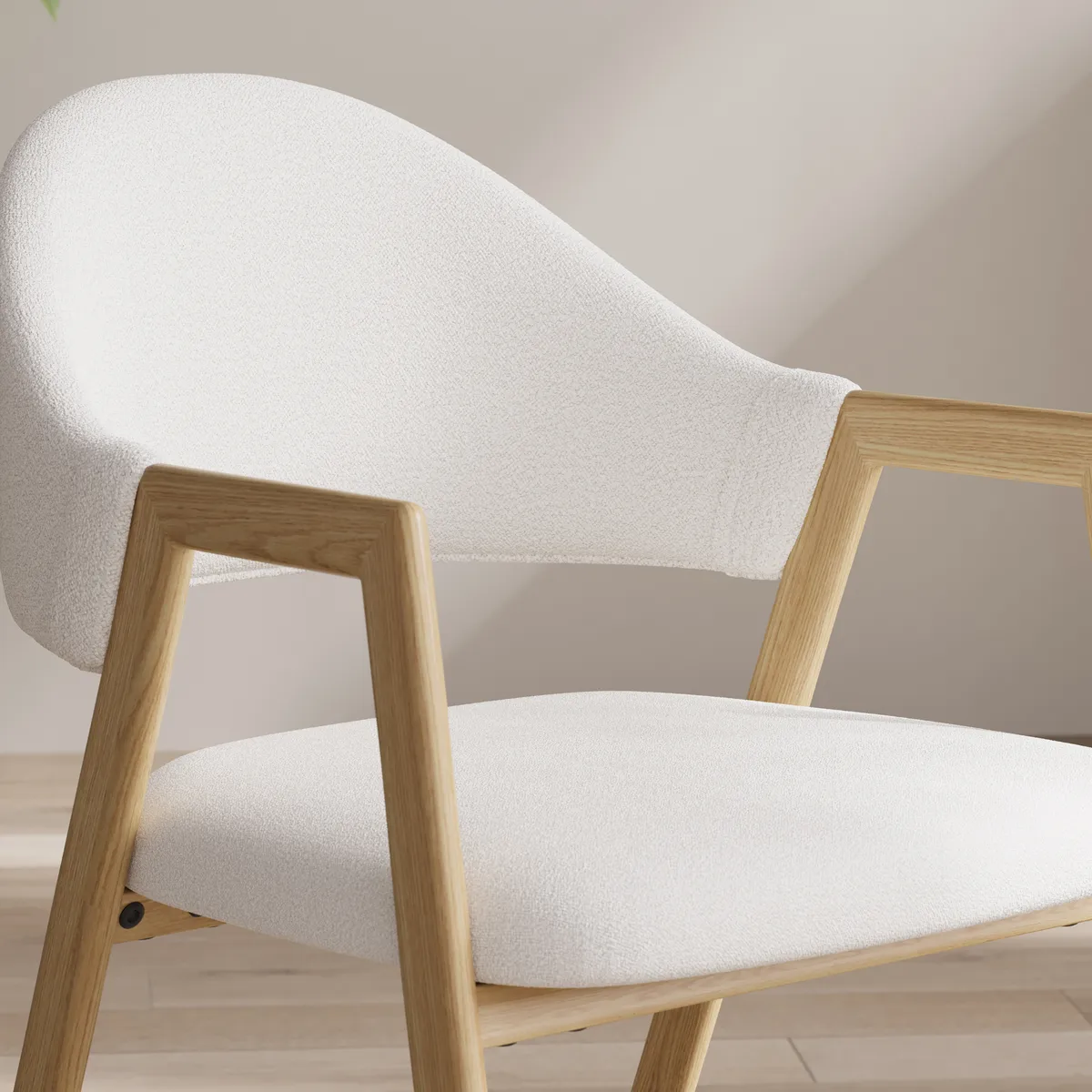 Blue Linen Upholstered 4-Piece Dining Chair Curved Back Chair — image 17