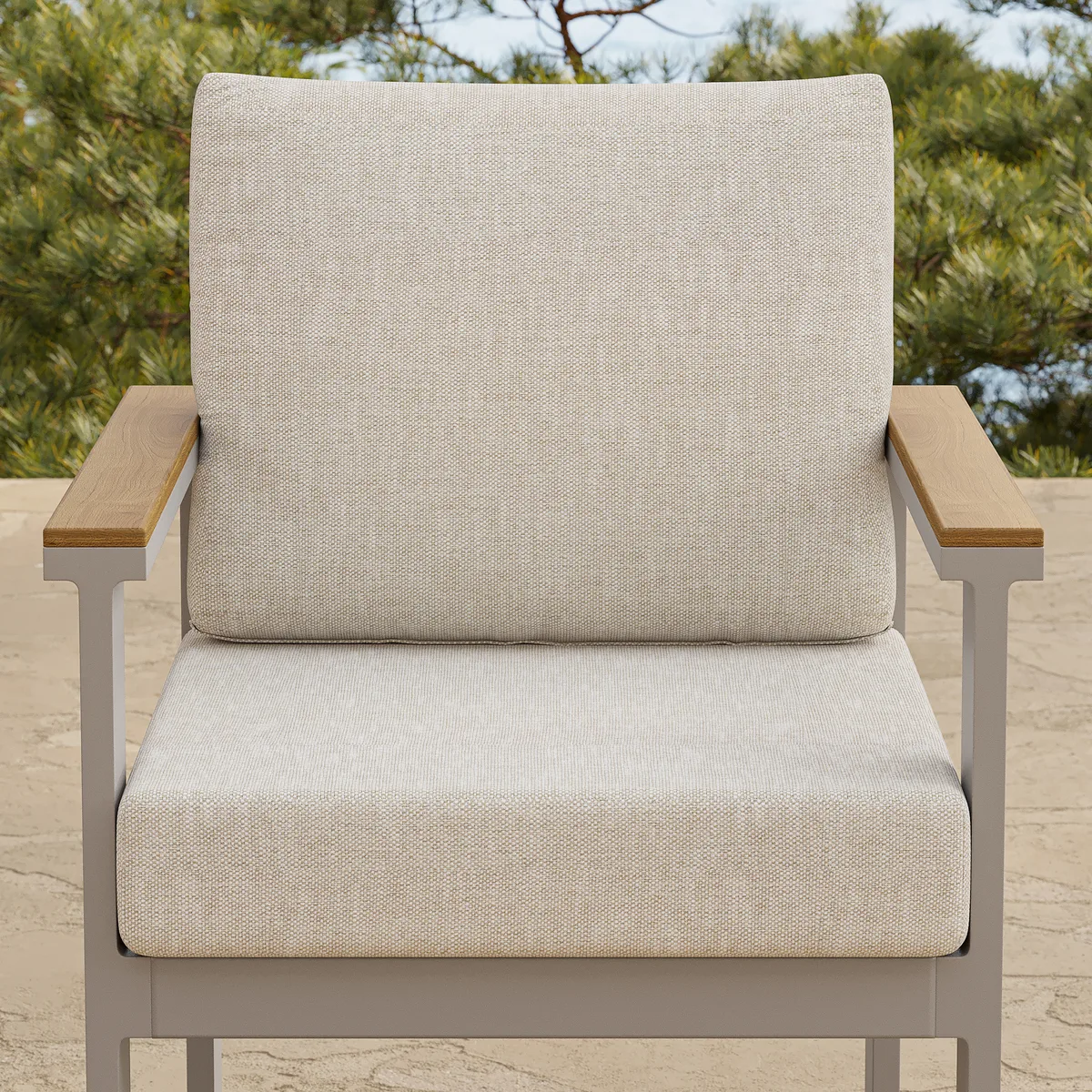 Tevara Outdoor Teak & Aluminum Dining Chairs — image 26