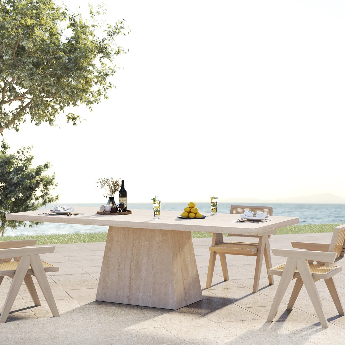 79" Modern Rectangular Sintered Stone Dining Table, Indoor/Outdoor, Seats 6-8 — image 10
