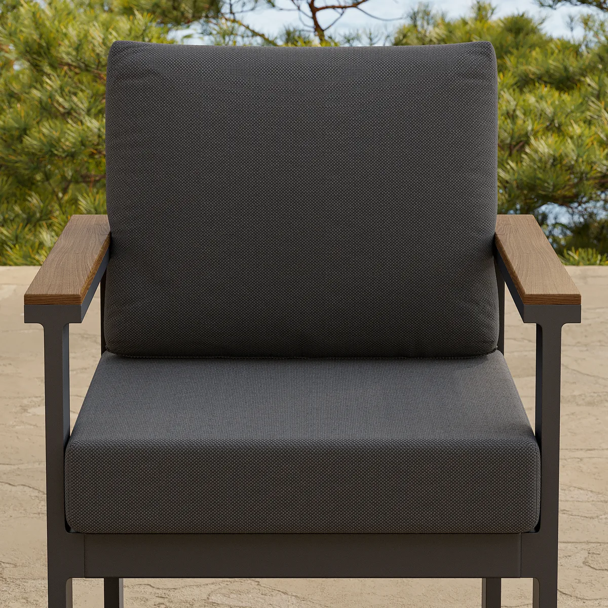 Tevara Outdoor Teak & Aluminum Dining Chairs — image 7