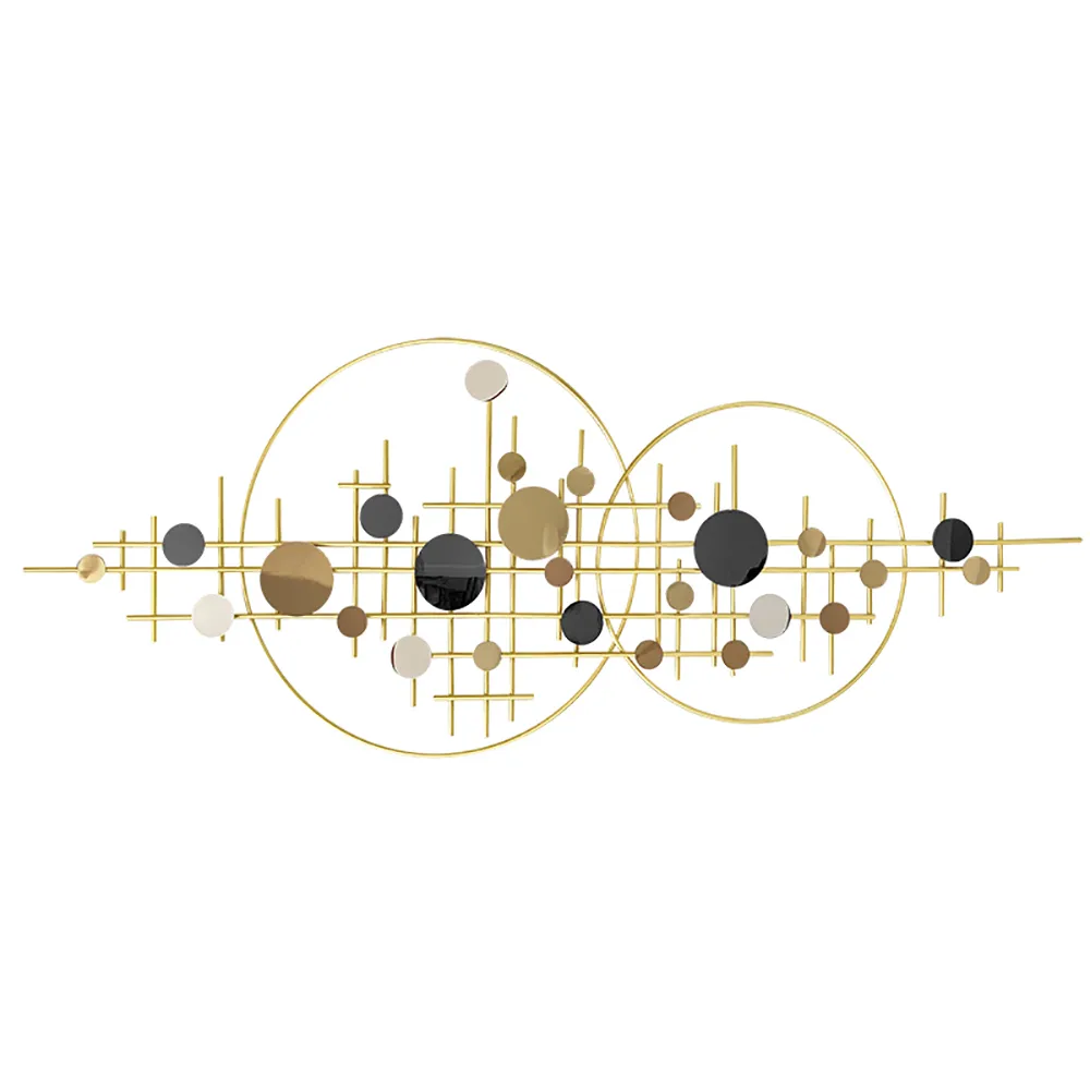 3D Glam Big Gold Round Wall Decor Unique Decorative Metal Home Hanging Art Living Room — image 6