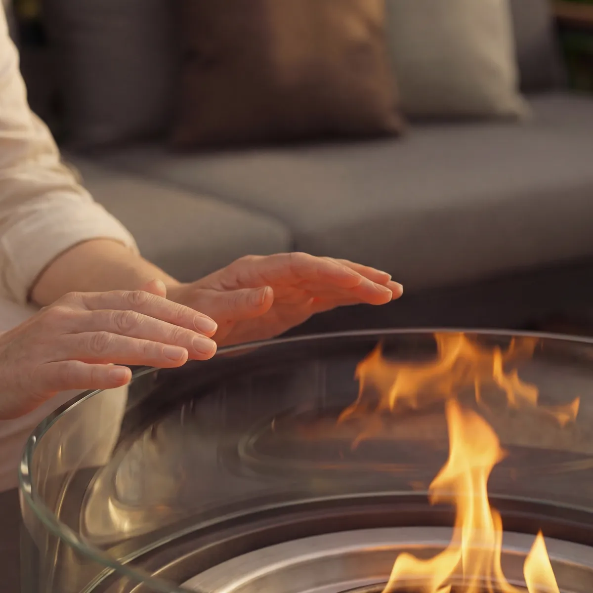 Tevara 39" Round Smokeless Propane Patio Fire Pit Table All Weather — image 9