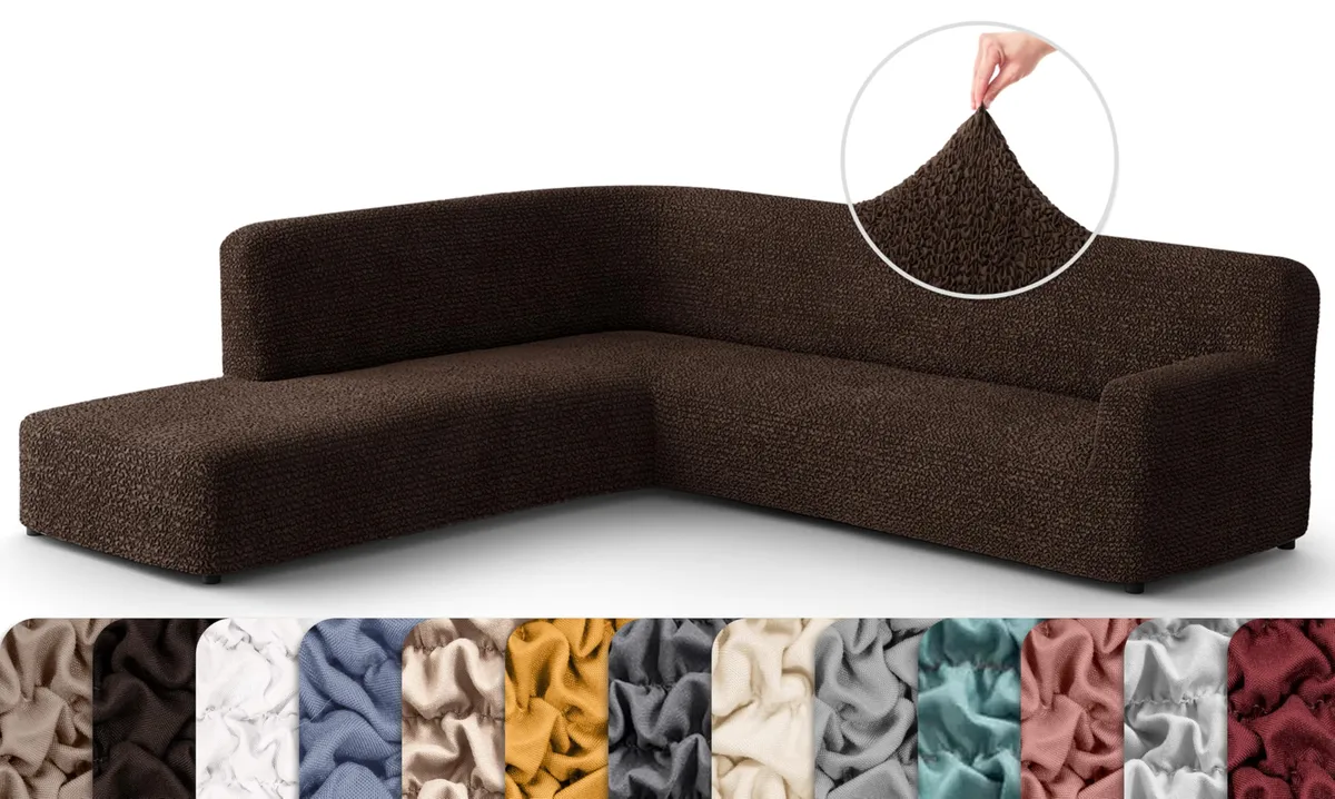 Corner Special Left - 1-Piece Furniture Protector - Form Fit, Machine Washable -MicrofibraCollection