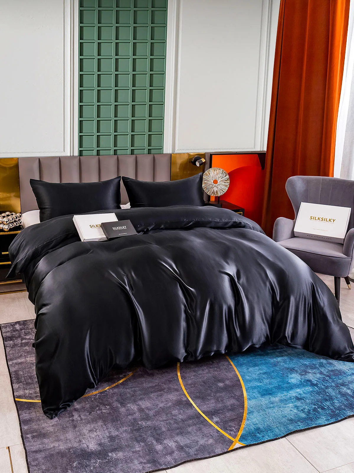 25Momme 3Pcs Silk Set Duvet Cover+2x Pillowcases — image 5