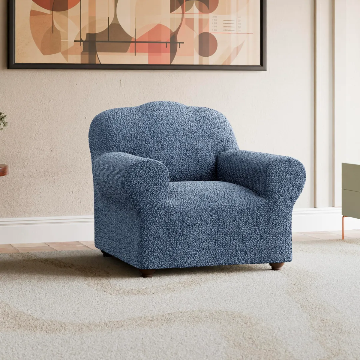 Armchair Slipcovers - 1-Piece Furniture Protector - Form Fit, Machine Washable - CottonRich Collection — image 6