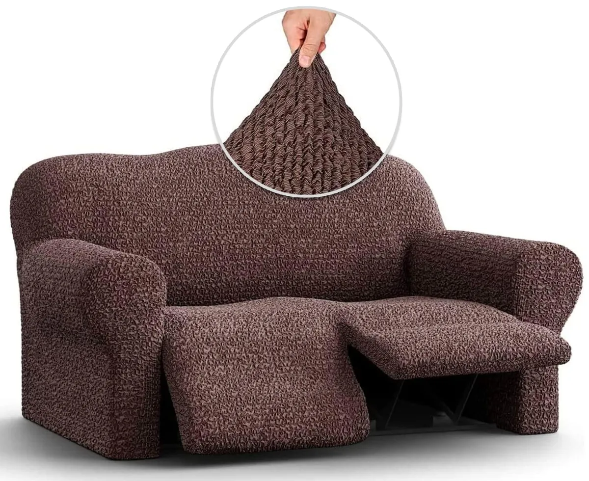Recliner Loveseat Slipcover - 1-Piece Furniture Protector - Form Fit, Machine Washable - CottonRich Collection — image 5