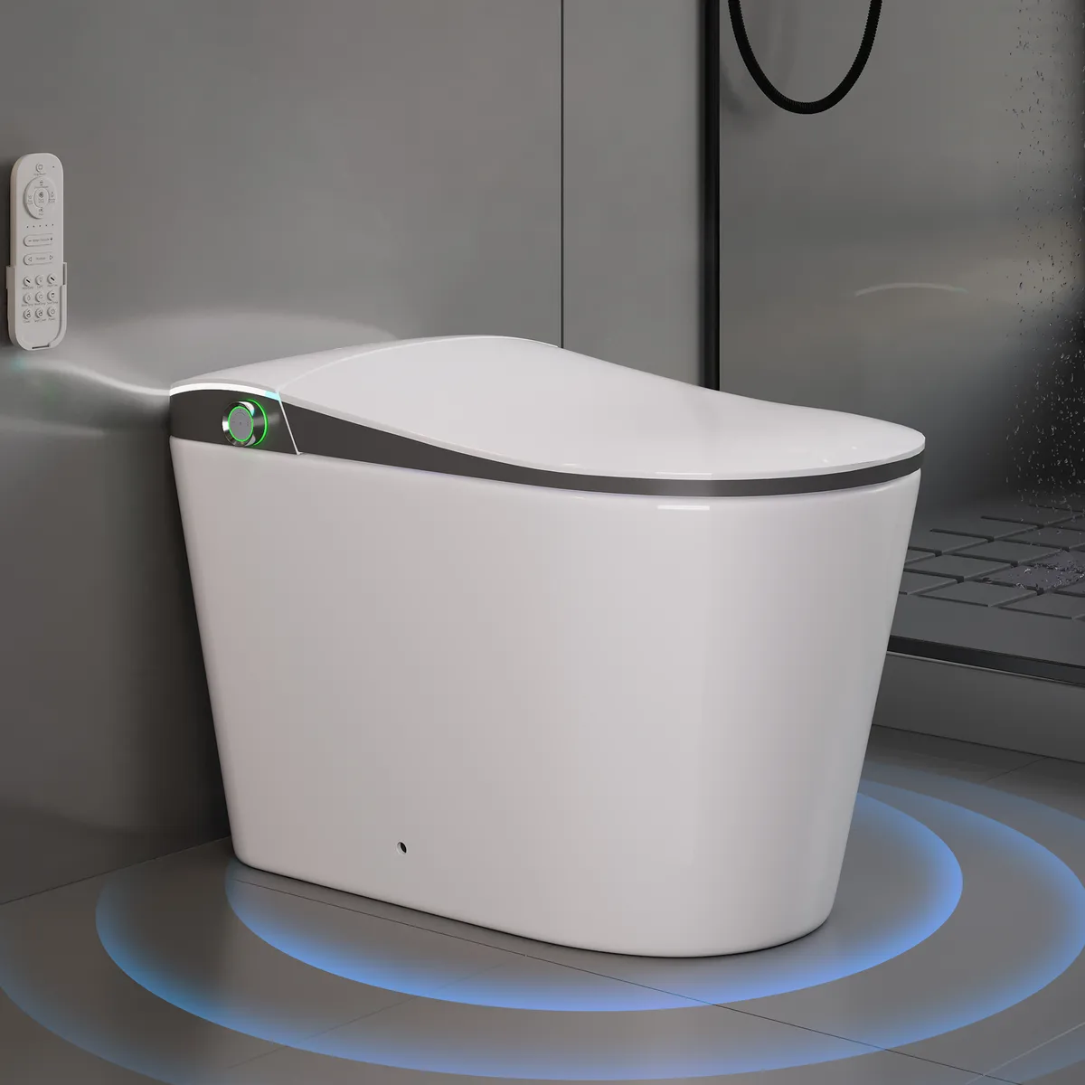 Smart Bidet Toilet with Built-in Tank, Foam Shield & 2-User Memory Nexin C4 Modern Toilet