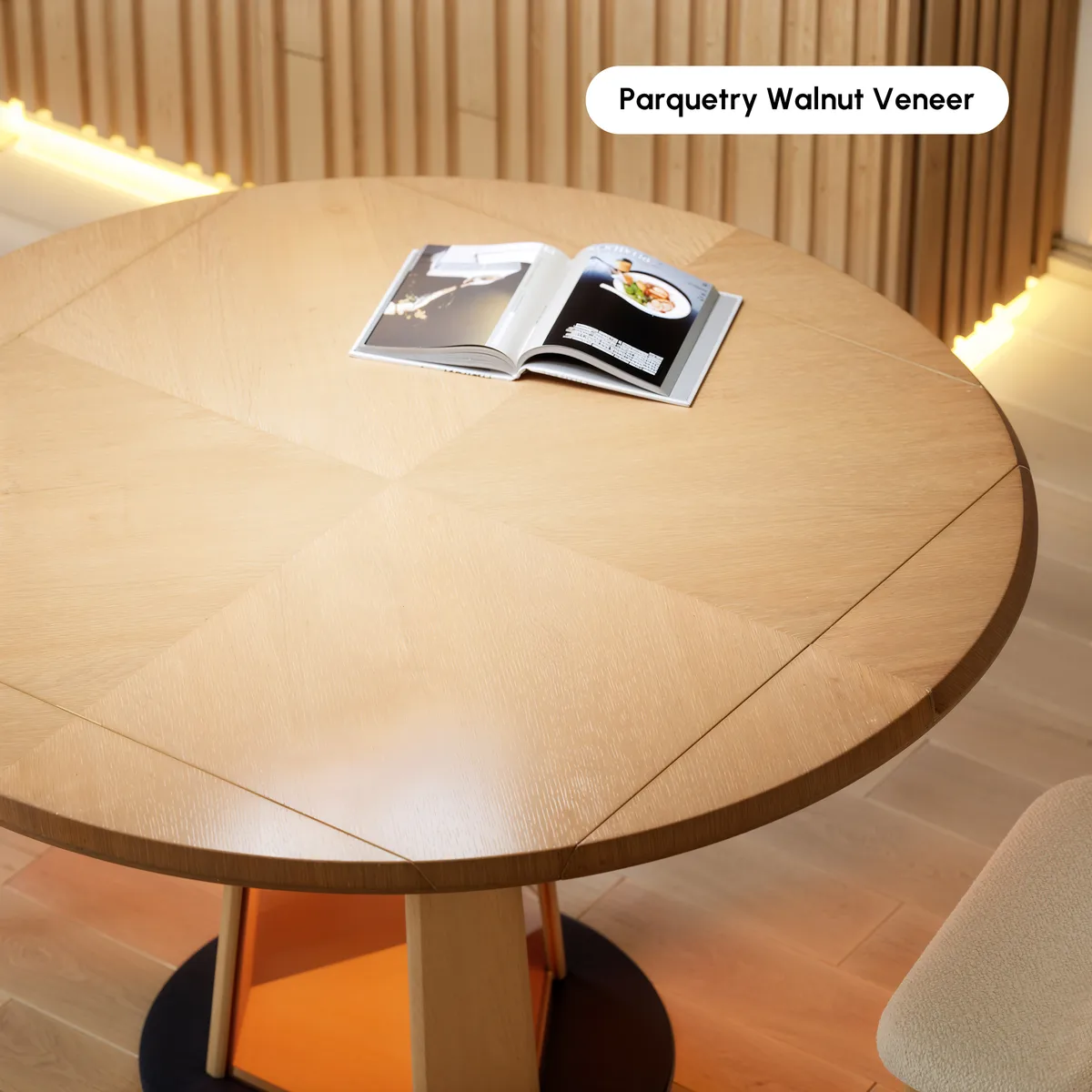 36"-47" Solid Wood Extendable Dining Table with Light — image 28