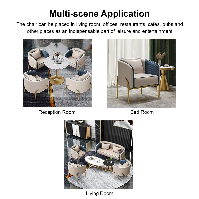 Modern Accent Chair Tufted Upholstered PU Leather Accent Chair — image 7