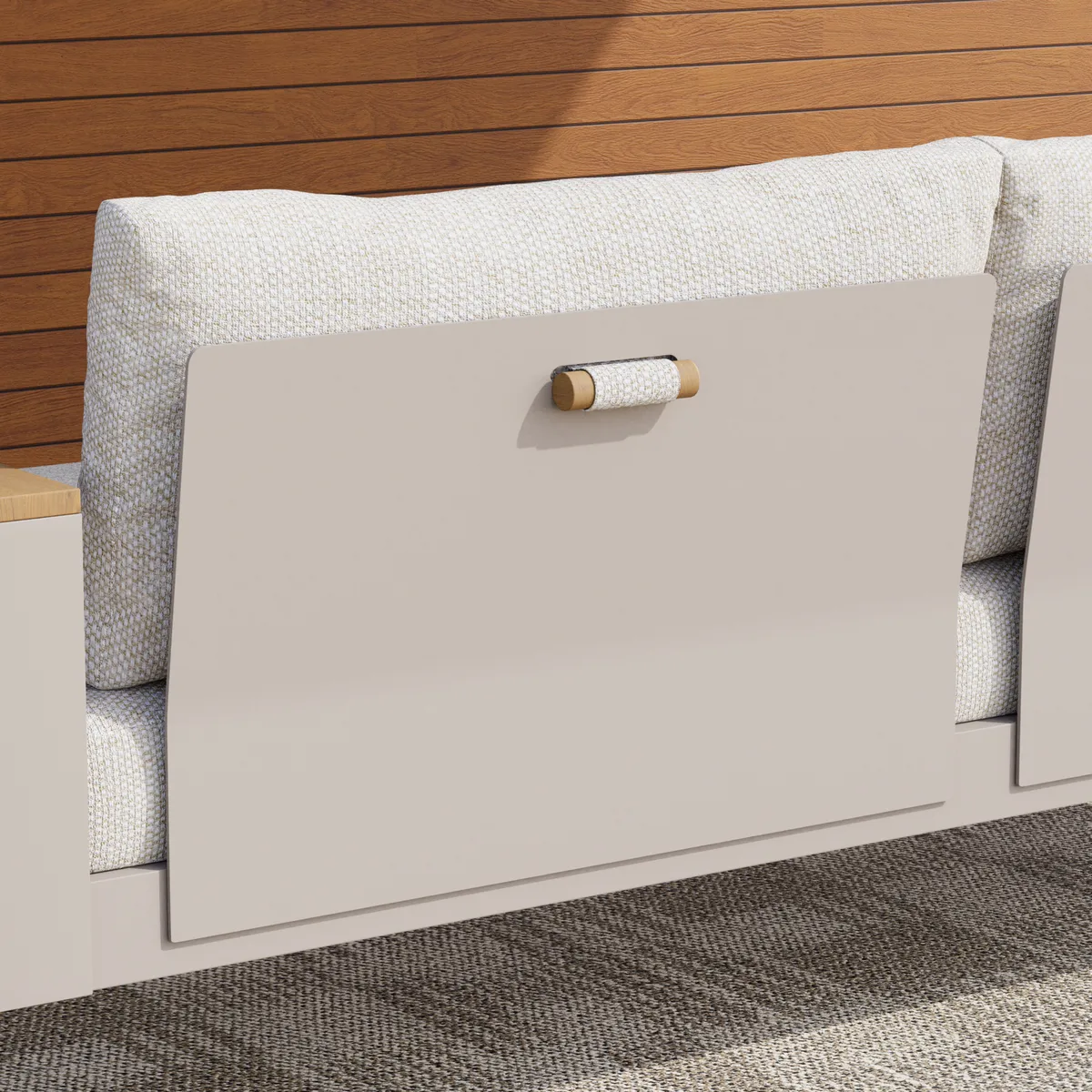 Tevara Outdoor Swing Sofa in Sand with Cushion & Black Cover — image 20