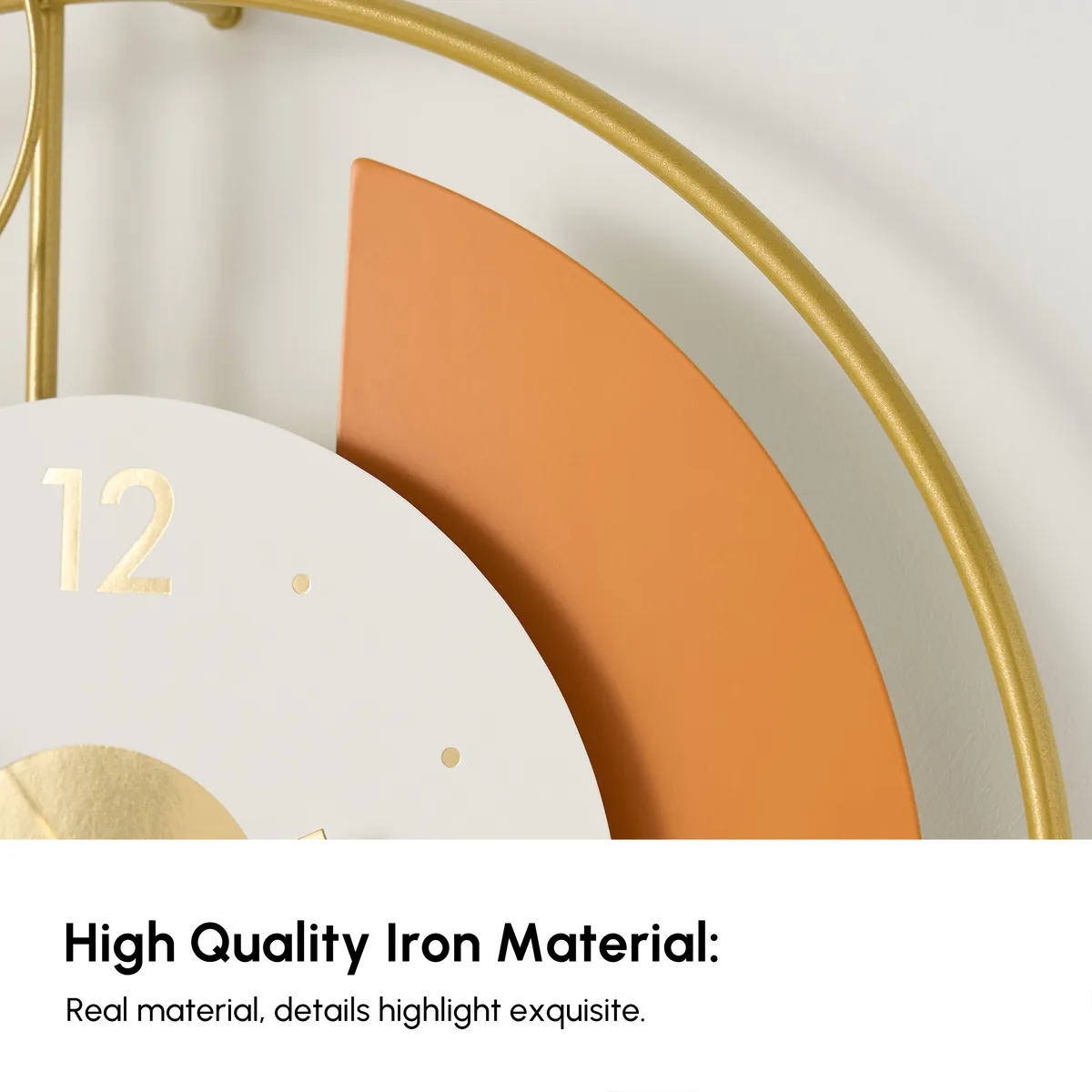 30" Modern Metal Wall Clock with Dimmable LED Light and Remote Control — image 25
