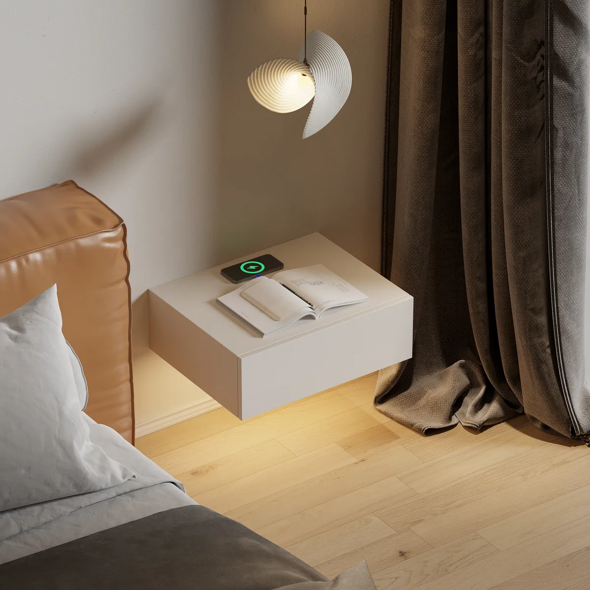 Lumio Floating Smart Nightstand with Charging Station & Light — image 14