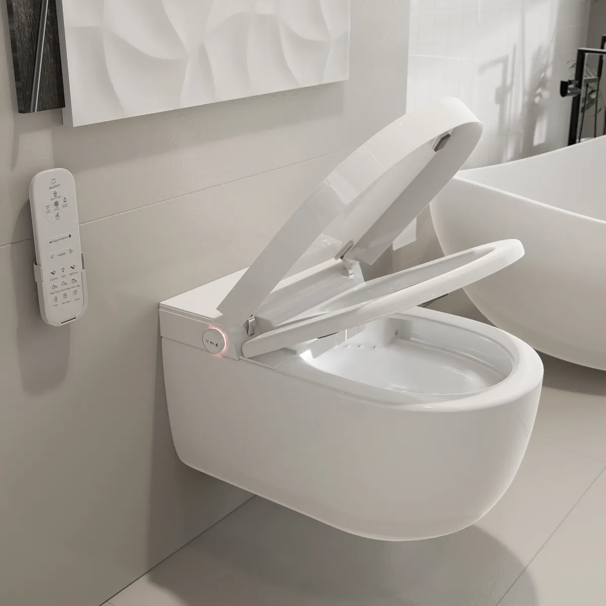 Automatic Wall-Mounted Smart Bidet Toilet with UV Sterilization and Dual Flush — image 4