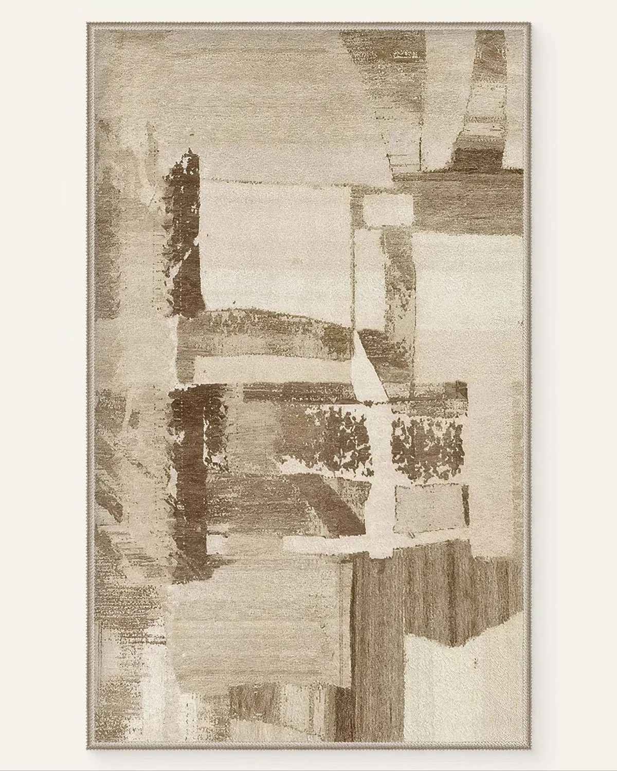 Geometric Vintage Tara Neutral Washable Area Rug — image 2