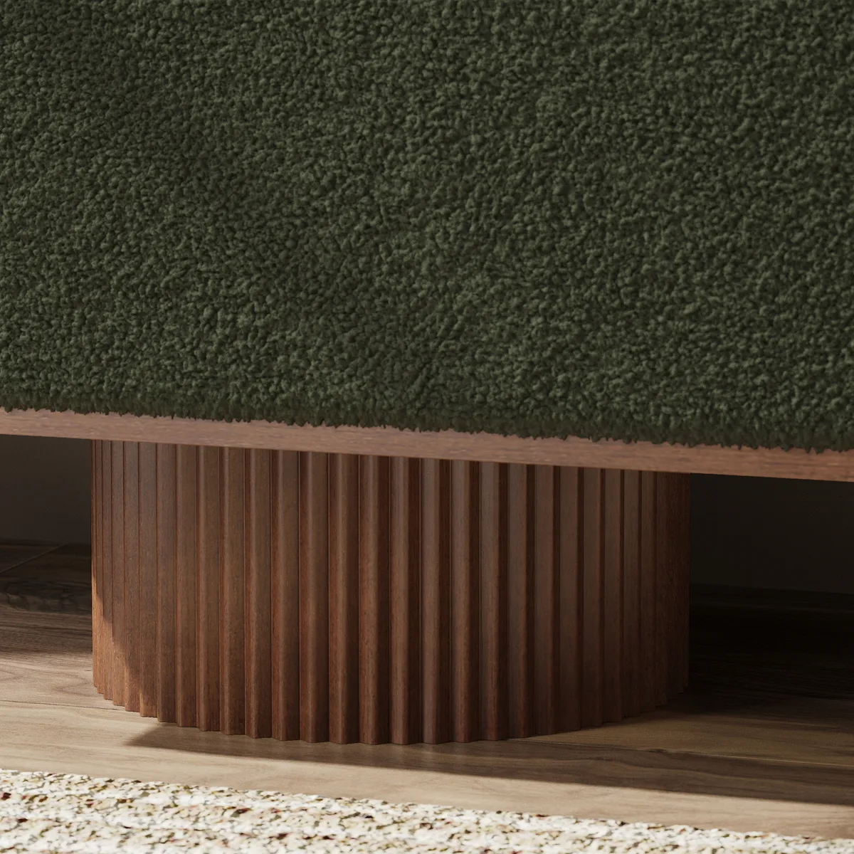 Teddy Fabric Fluffy Faux Fur Flip Top Wood Storage Bench — image 22