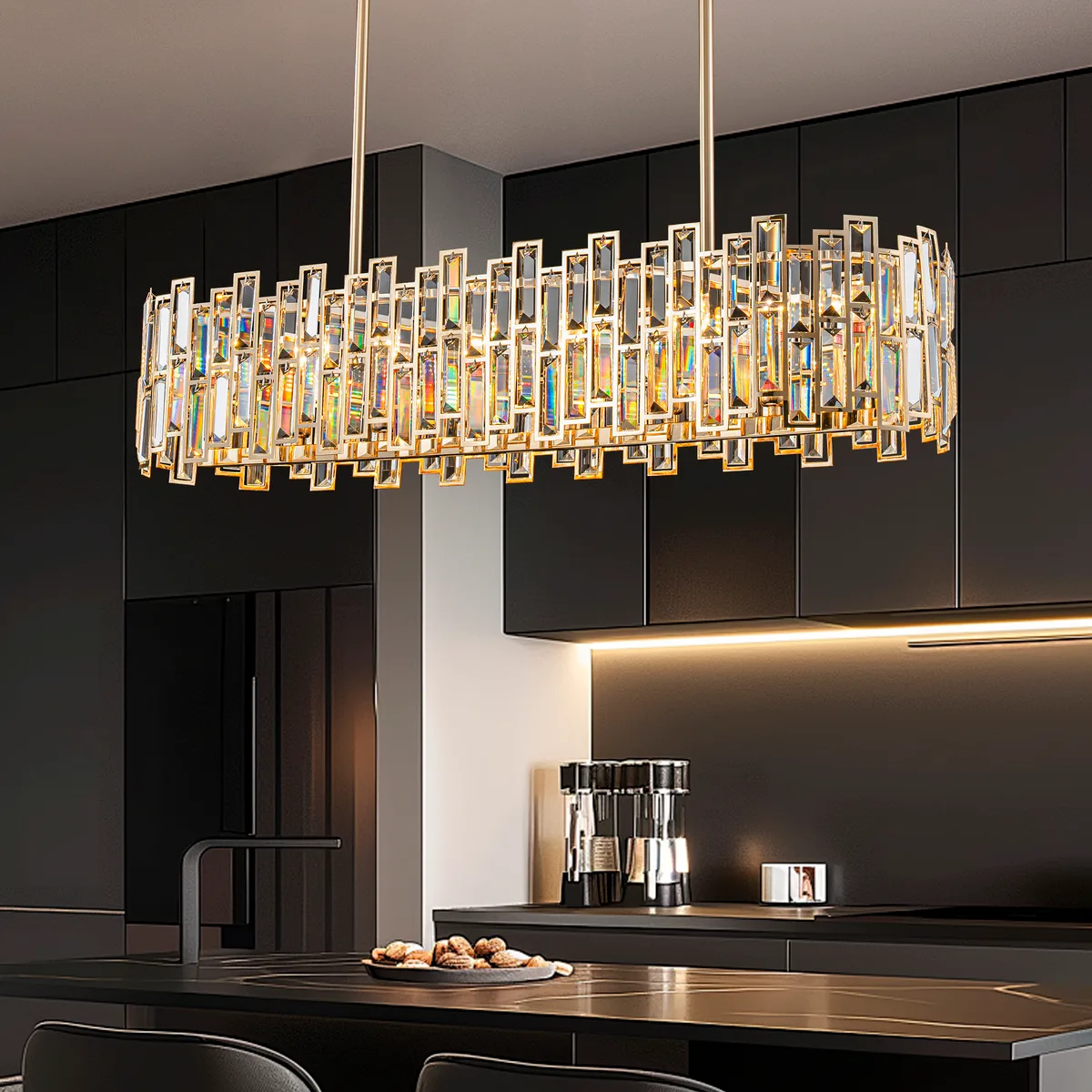 Clyvra 6-Light Kitchen Island Light Crystal Ceiling Light — image 11