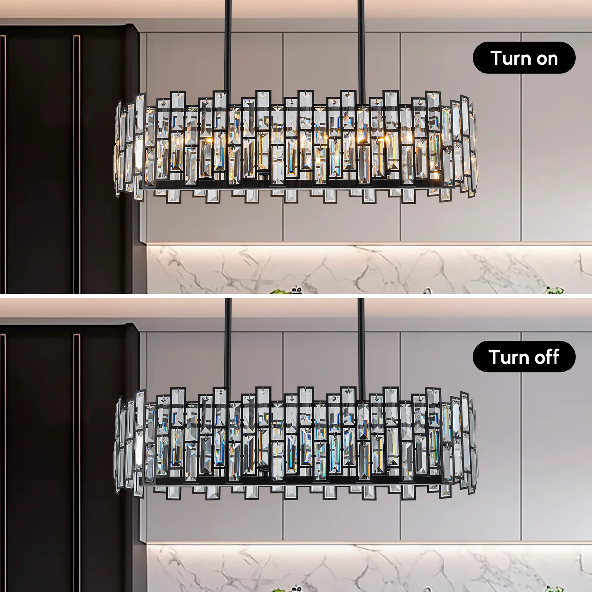Clyvra 6-Light Kitchen Island Light Crystal Ceiling Light — image 23