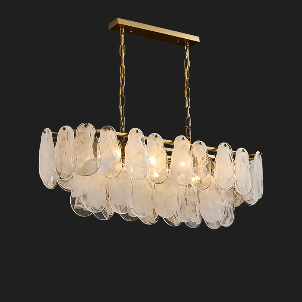 Cloude Modern Multi-Tier Cloud Glass Pendant Light Kitchen Island Light Adjustable Chain — image 5