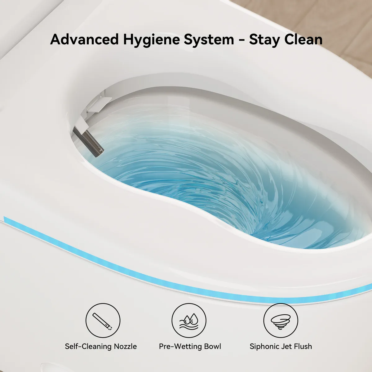 Hynova AX2 Pro Automatic Smart Bidet Toilet with Aromatherapy White 1.28 GPF — image 18