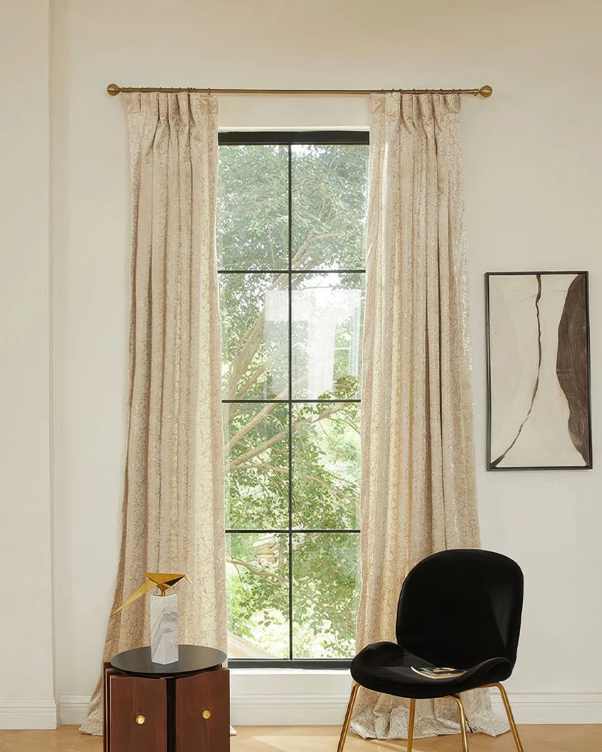Luxor Foil Printed Velvet Patterned Custom Curtain | Designed in Italy — image 5