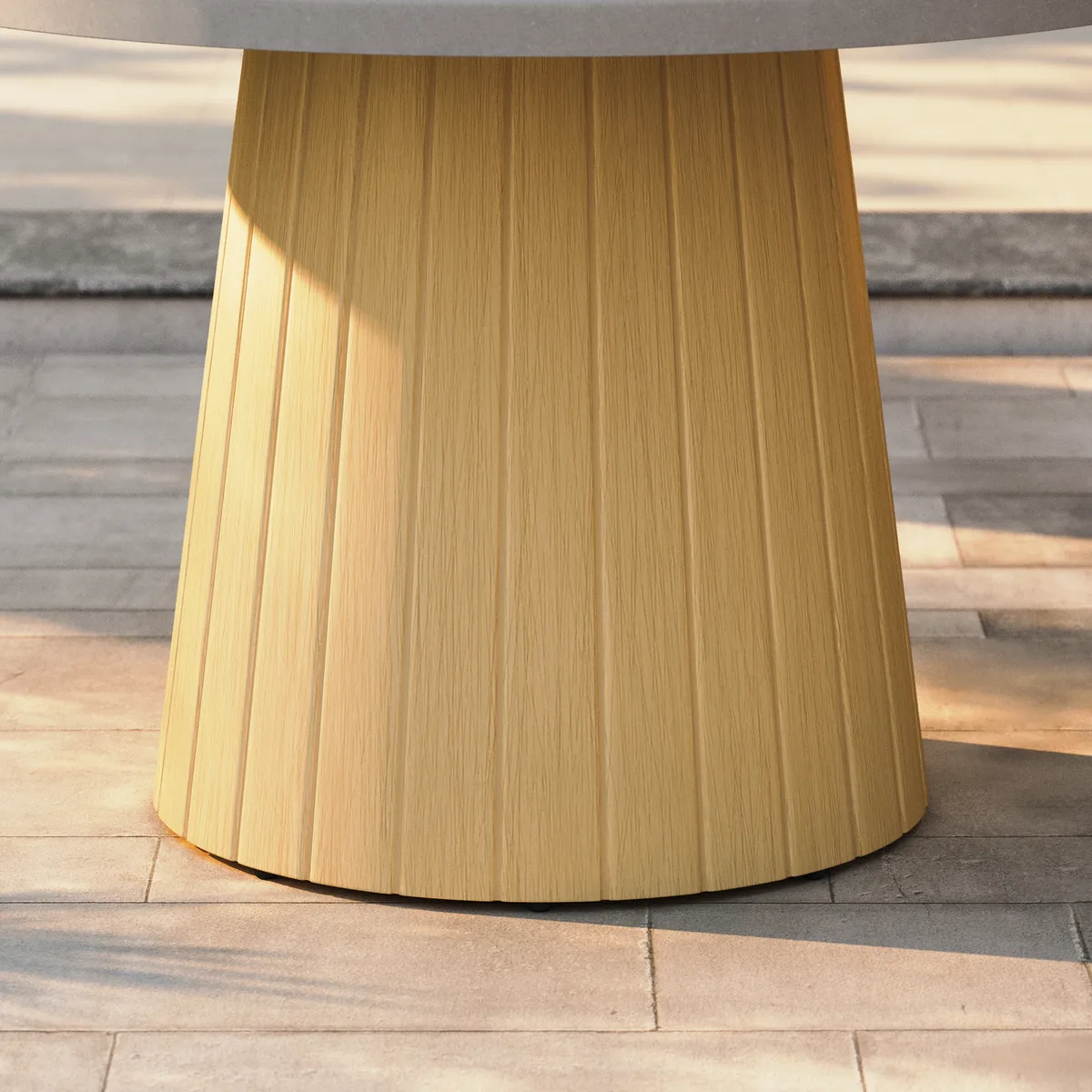 48" Concrete & Aluminum Coastal Style Outdoor Dining Table — image 8
