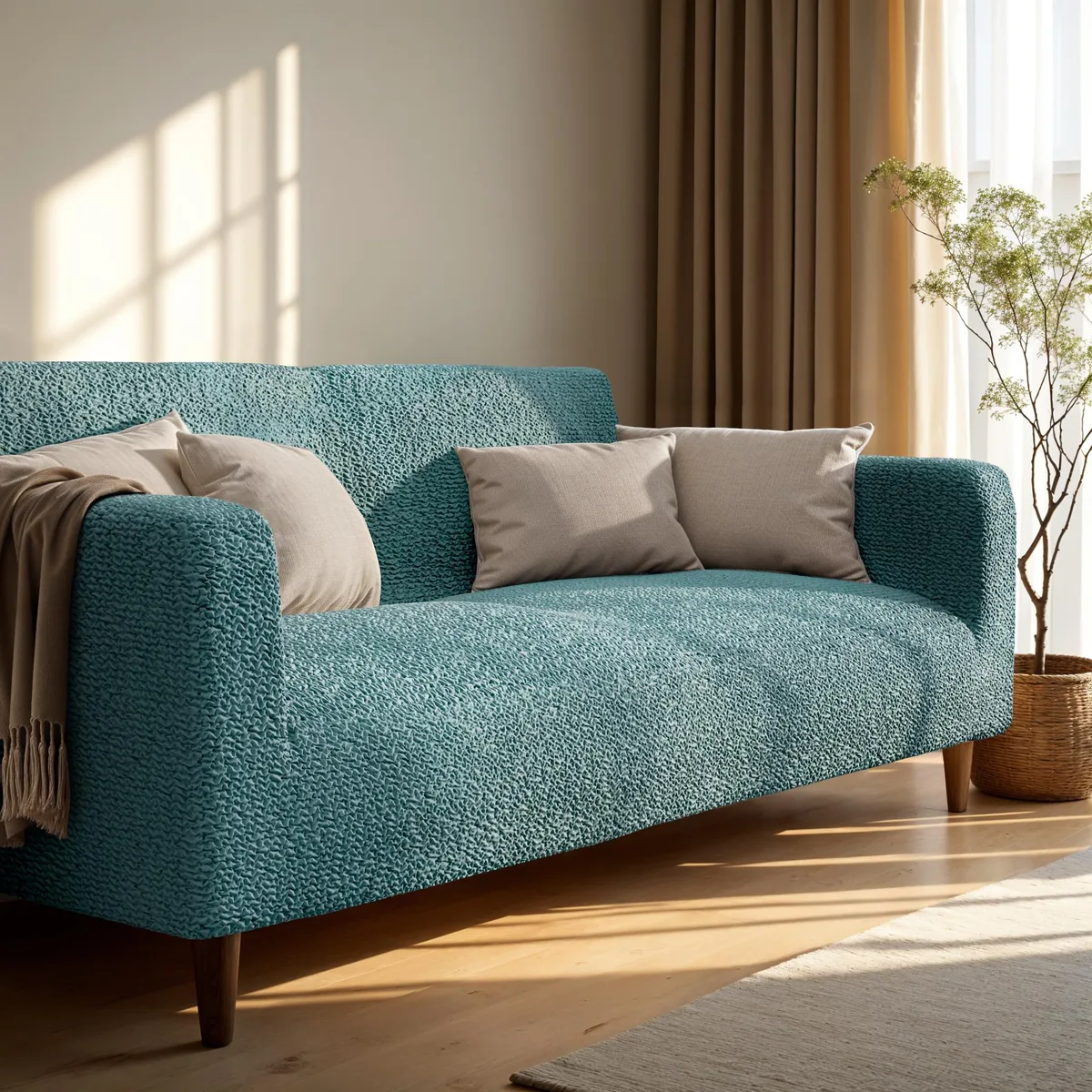 Loveseat Slipcovers - 1-Piece Furniture Protector - Form Fit, Machine Washable -MicrofibraCollection — image 5